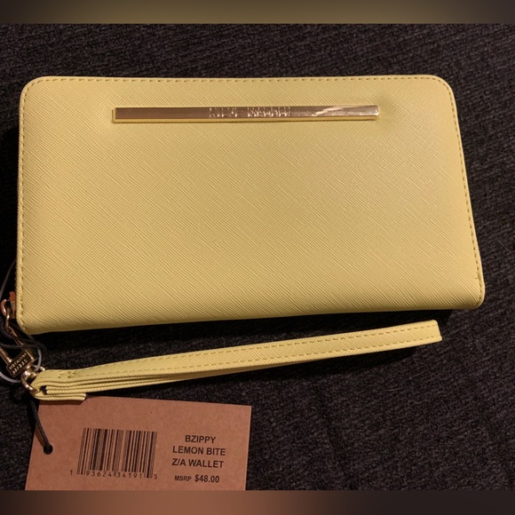 Portafoglio Zip-Around Steve Madden BZIPPY – Finta Pelle, Con Cinturino Rimovibile, Nuovo In Scatola